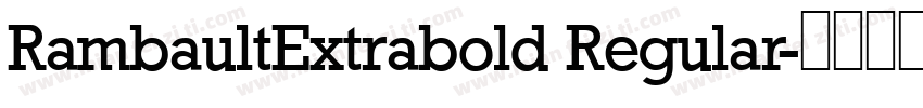 RambaultExtrabold Regular字体转换